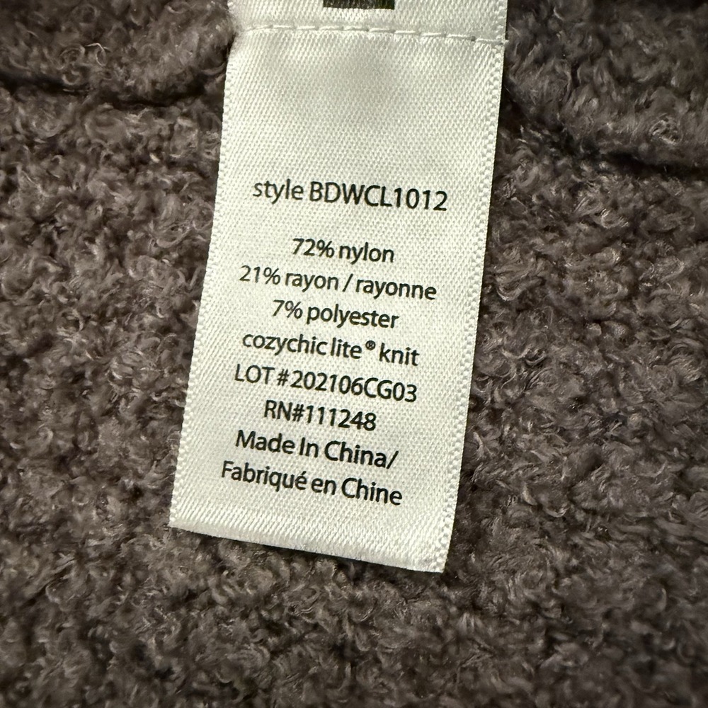Barefoot Dreams CozyChic Lite Open Front Cardigan - Size L, cocoa/brown/taupe - Picture 8 of 11